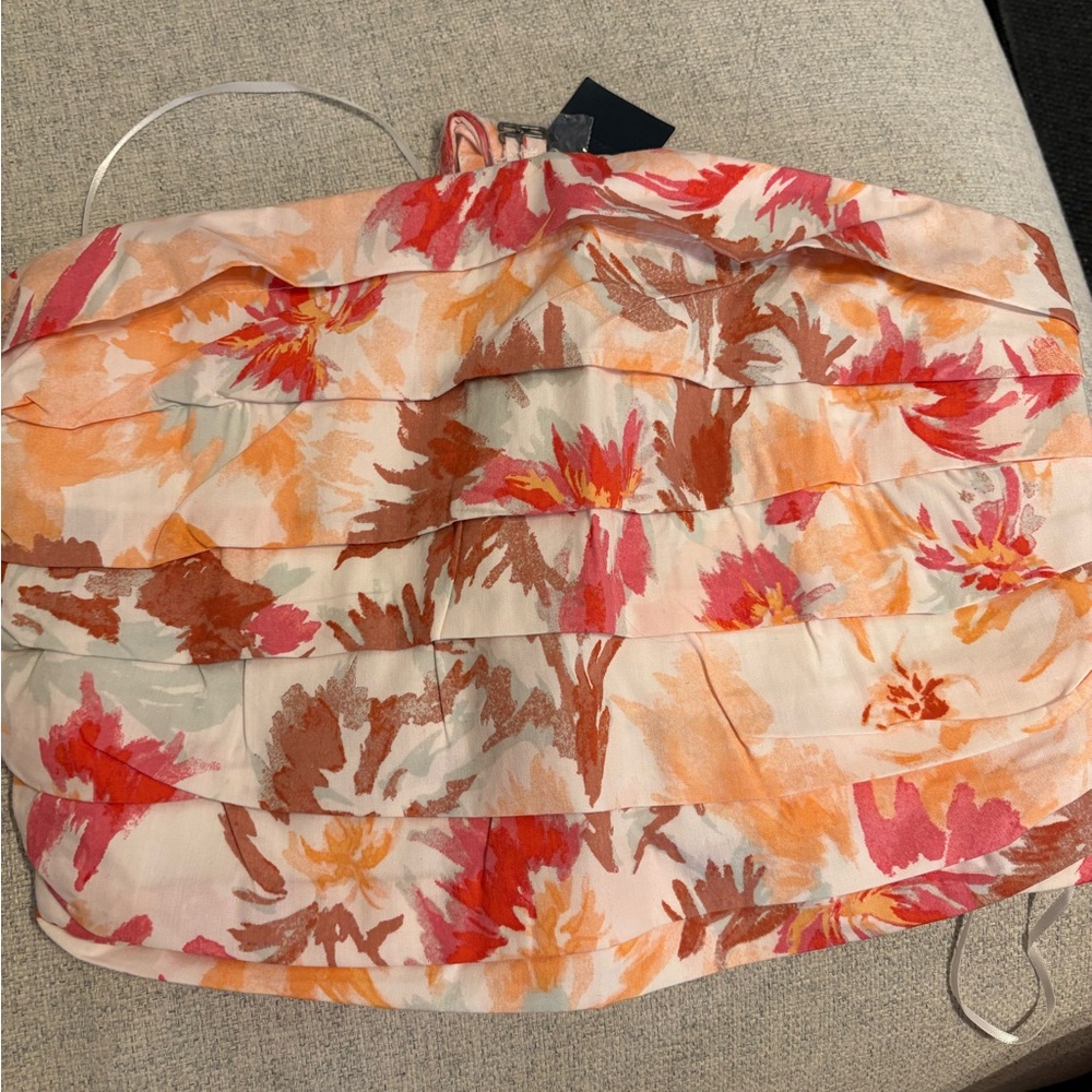 Abercrombie & Fitch 🌻Floral Layered tube top in Pink and Orange